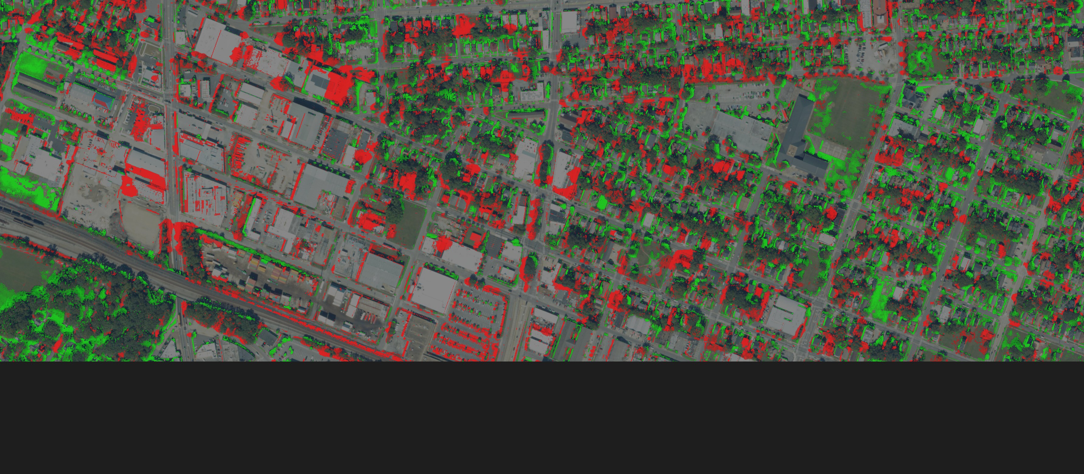 Vegetation change map: Ghent 2011 vs 2023